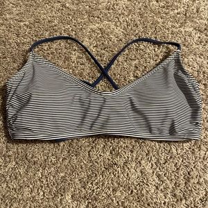 Bikini top blue and white striped